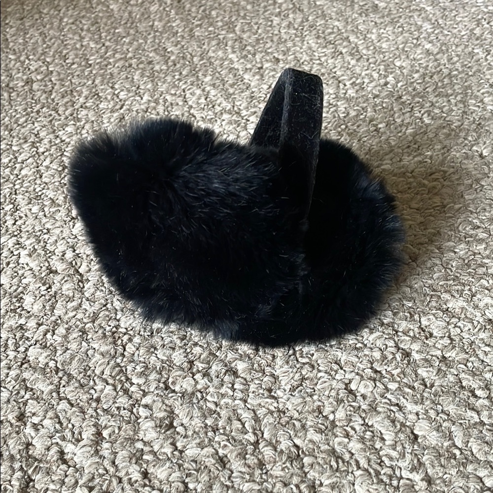 Chic Black Faux Fur Earmuffs